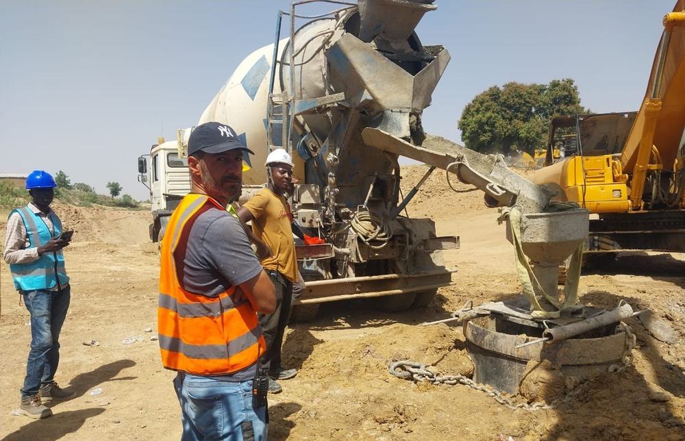 Cigeotech site team supervising foundation works